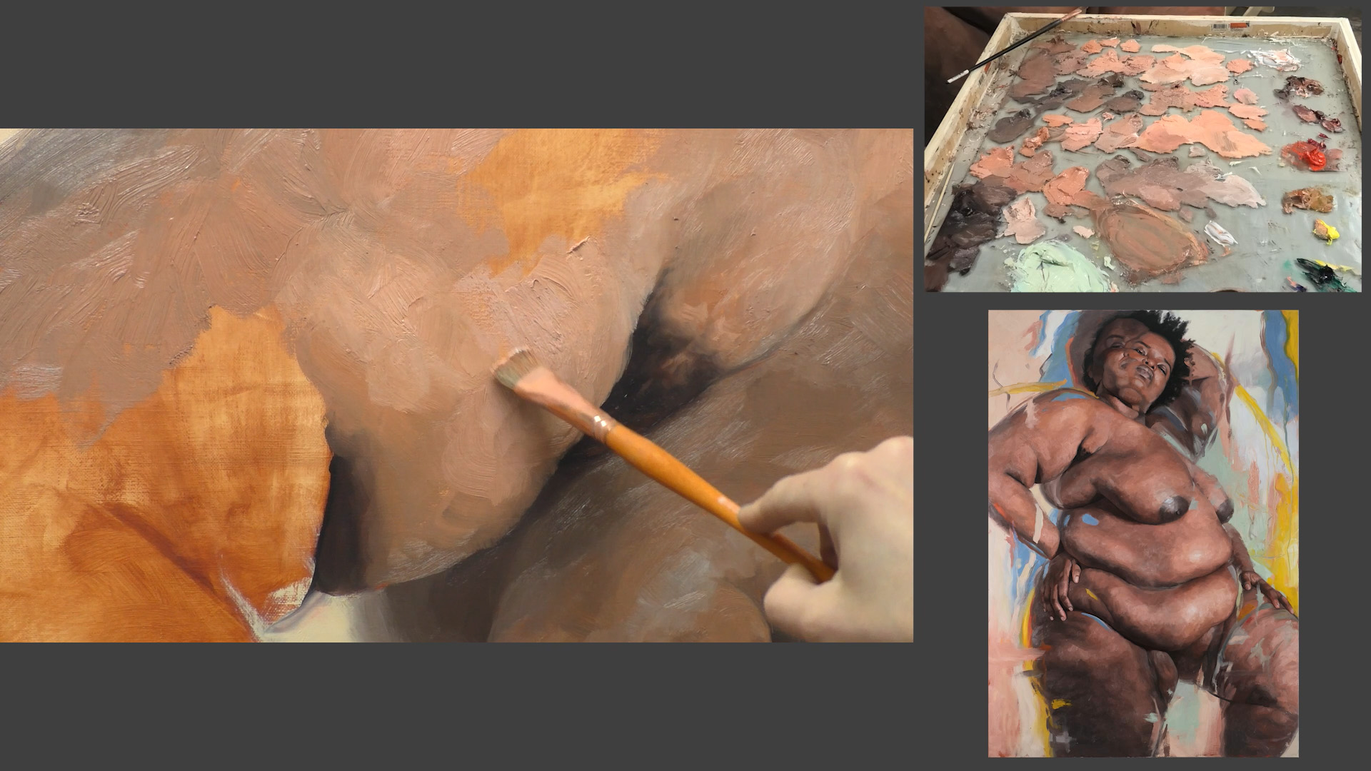 online oil painting class first pass